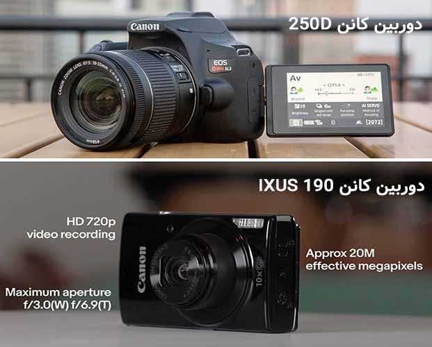 دوربین های کانن مدل 250D و IXUS 190