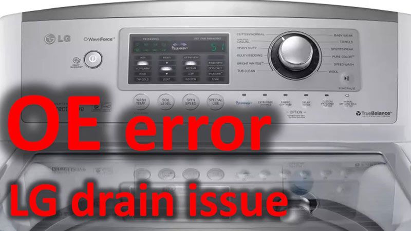 ارور oe ماشین لباسشویی ال جی