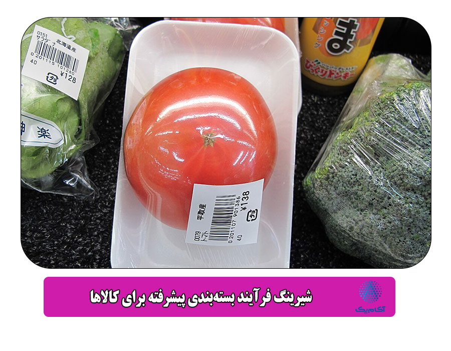 شیرینگ فرآیند بستهبندی پیشرفته برای کالاها