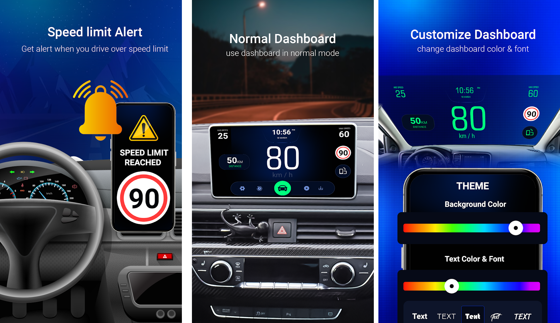 اپلیکیشن Car Dashboard Speedometer HUD