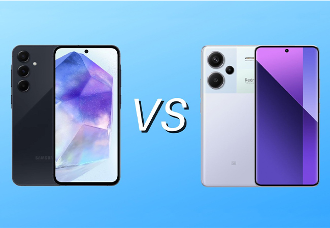 مقایسه گوشی A55 و ردمی نوت 13 پرو پلاس