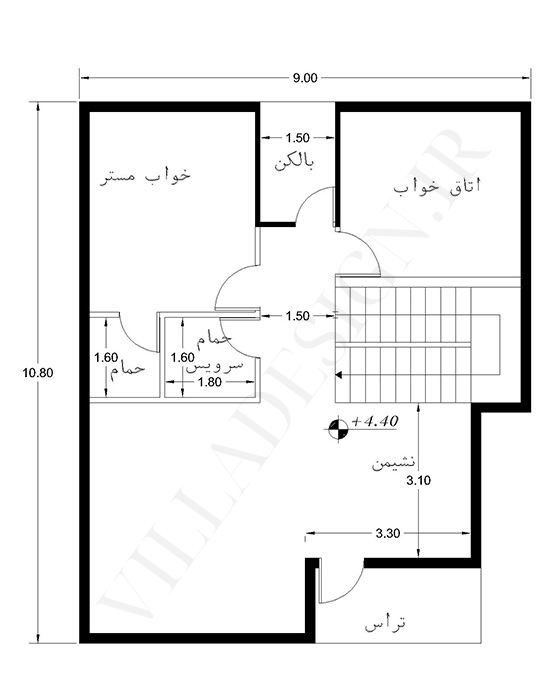 نقشه ویلا 200 متری دوبلکس