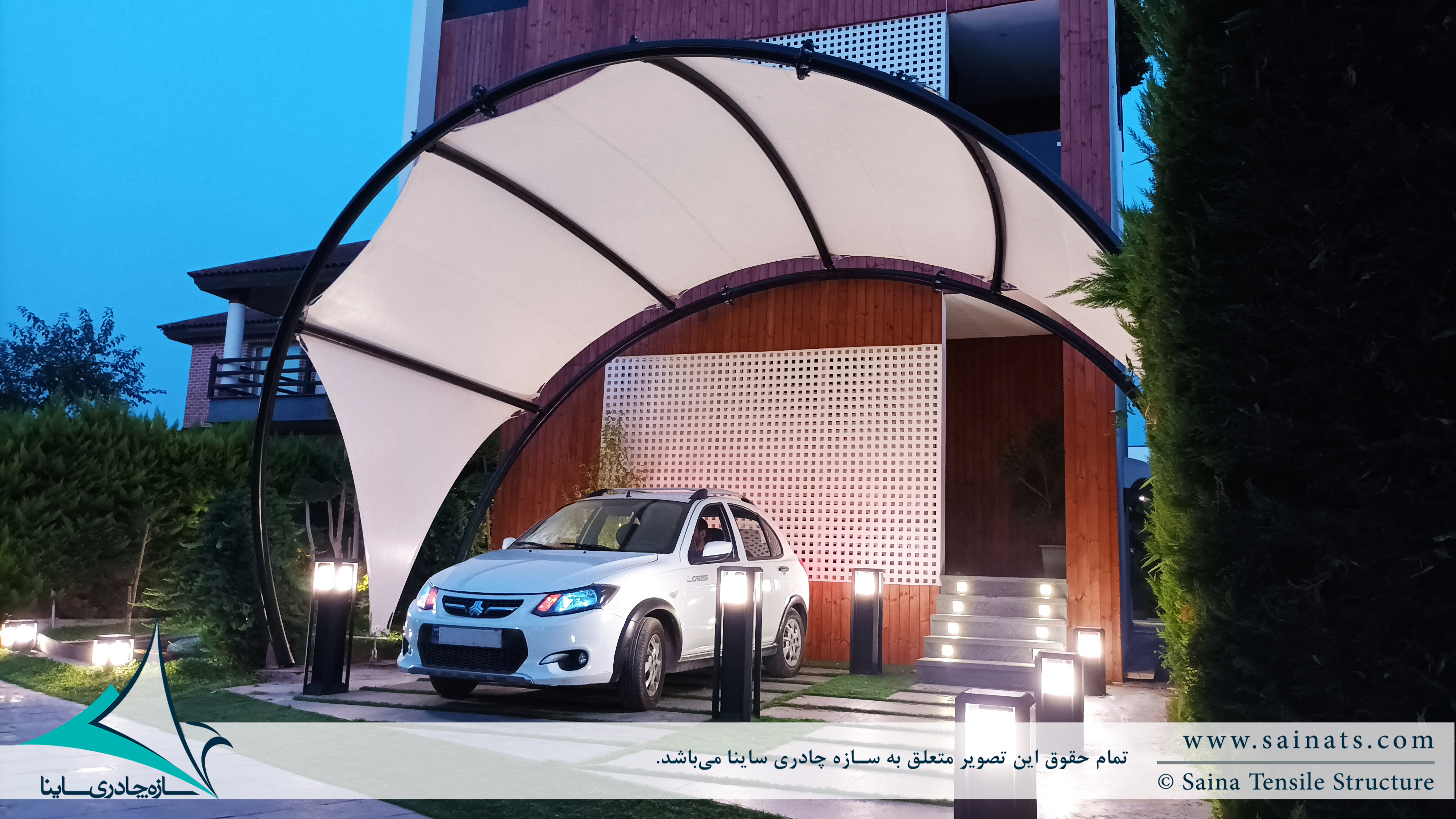 پوشش پارکینگ فرم آرک سفارشی