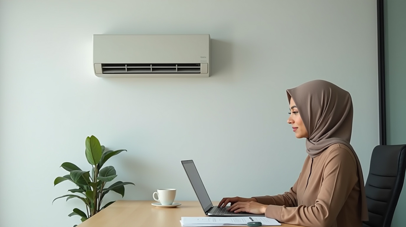 کولرگازی دیواری در اتاق