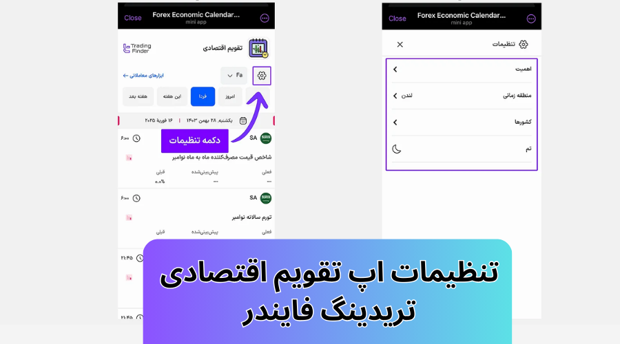 اپلیکیشن تقویم اقتصادی فارکس