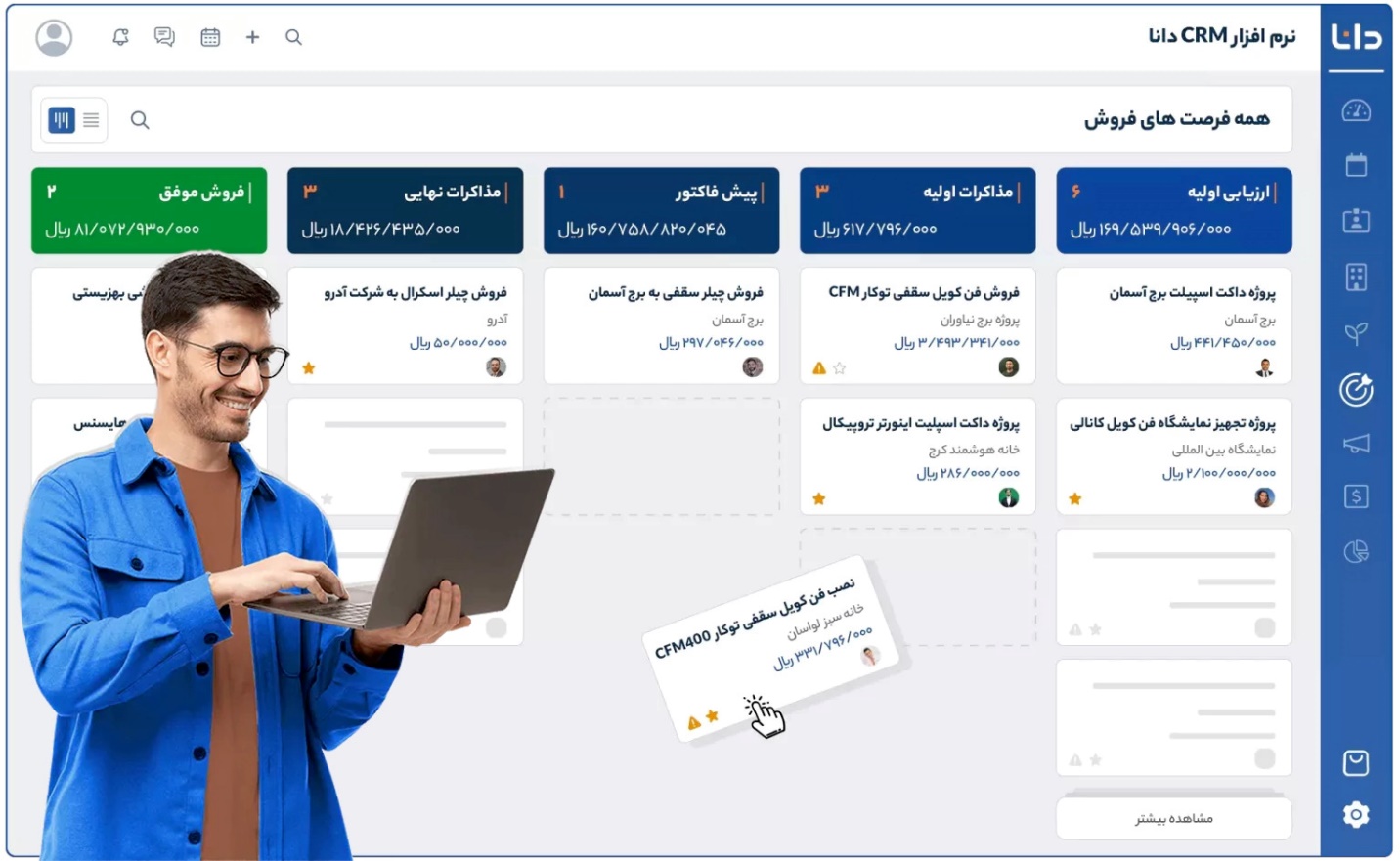 افزایش فروش با CRM دانا
