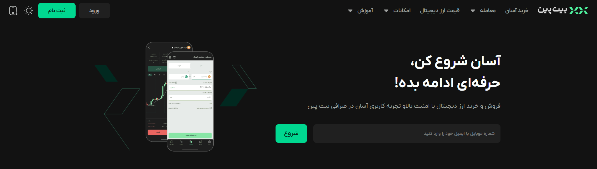 صرافی بیت پین برای خرید تتر