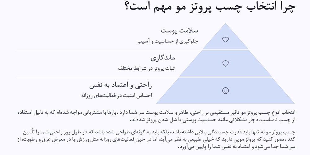 تصویر اینفوگرافیک درباره اهمیت انتخاب چسب پروتز مو مناسب