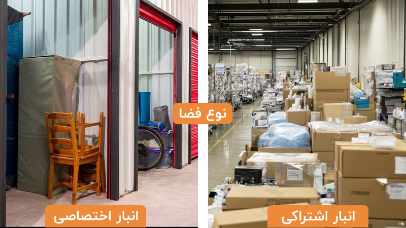 اجاره انواع انبار اختصاصی و اشتراکی