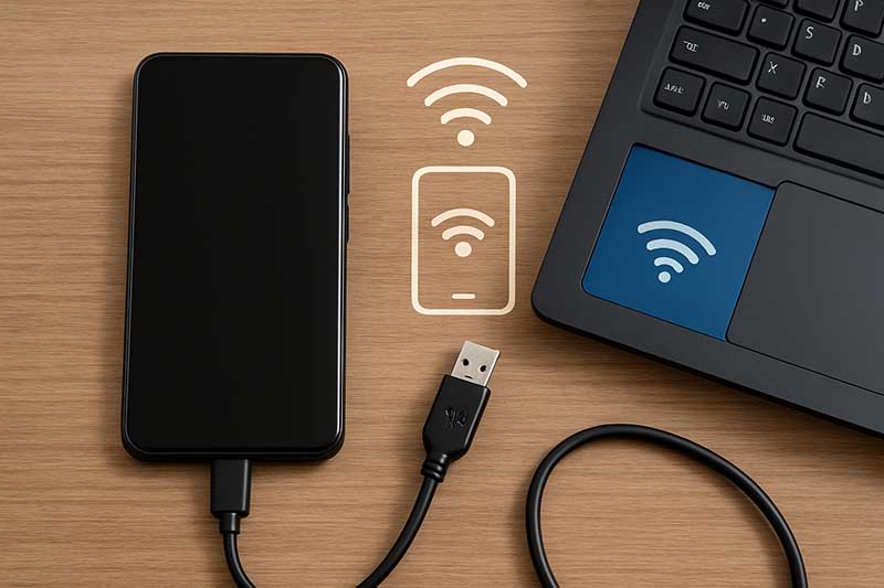 چگونه اینترنت گوشی را به کامپیوتر وصل کنیم