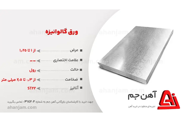 قیمت ورق گالوانیزه
