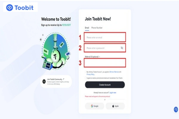 ثبت نام در صرافی توبیت