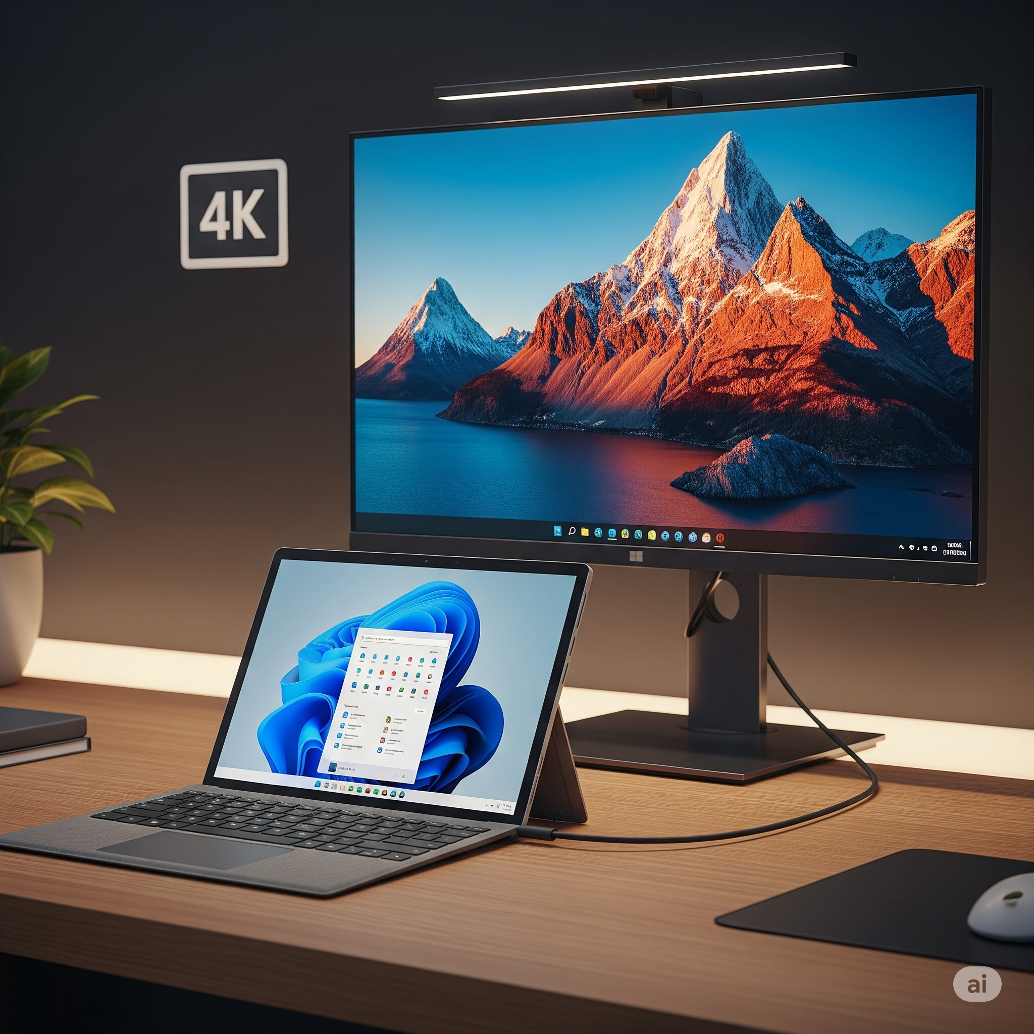اتصال سرفیس به مانیتور 4K
