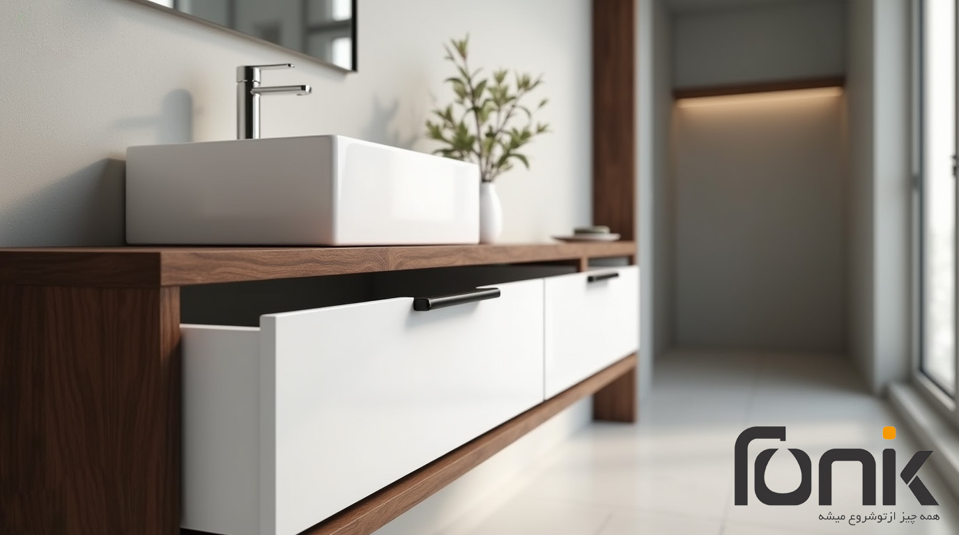 ابعاد استاندارد روشویی کابینتی