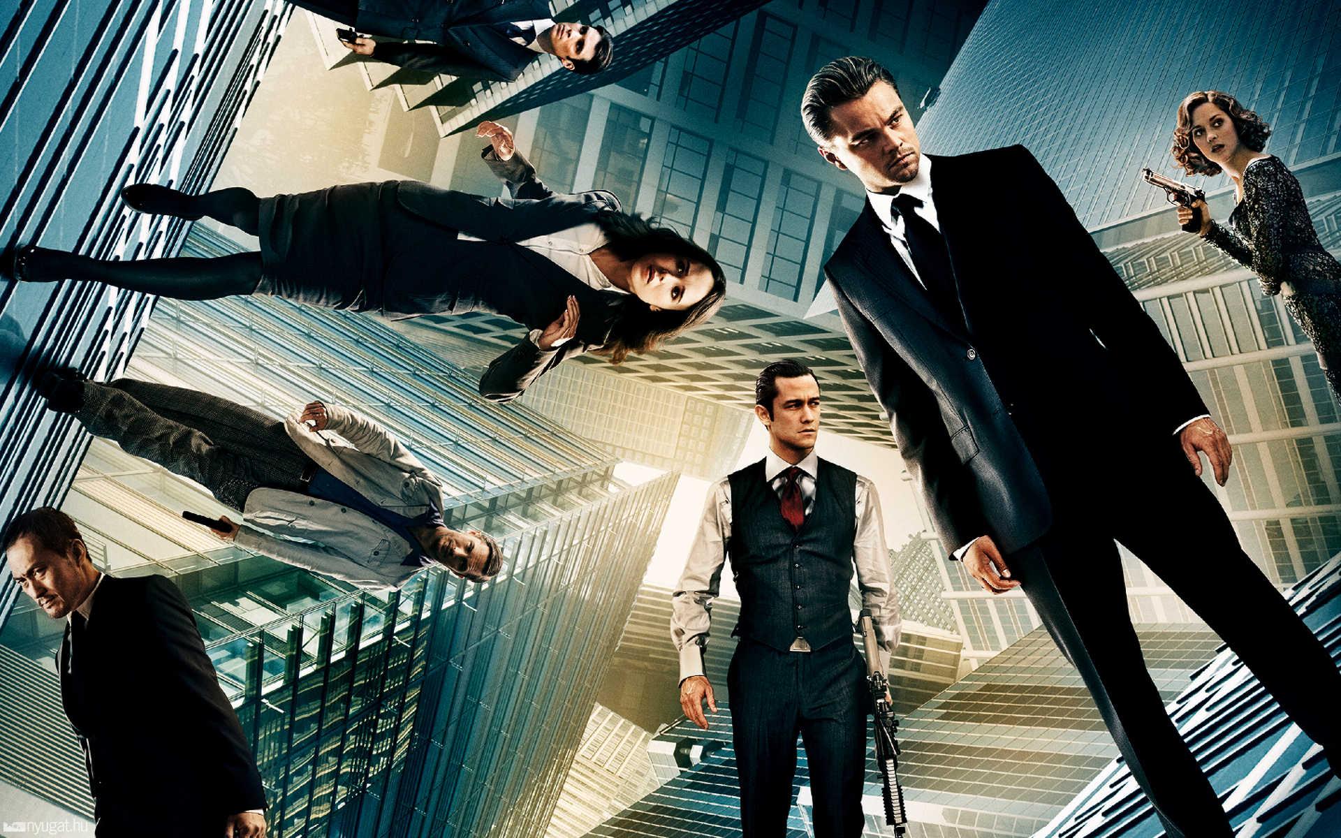 پوستر رسمی فیلم Inception (2010) با بازی لئوناردو دیکاپریو در نمای برجسته و نمادهای مربوط به لایههای رویا