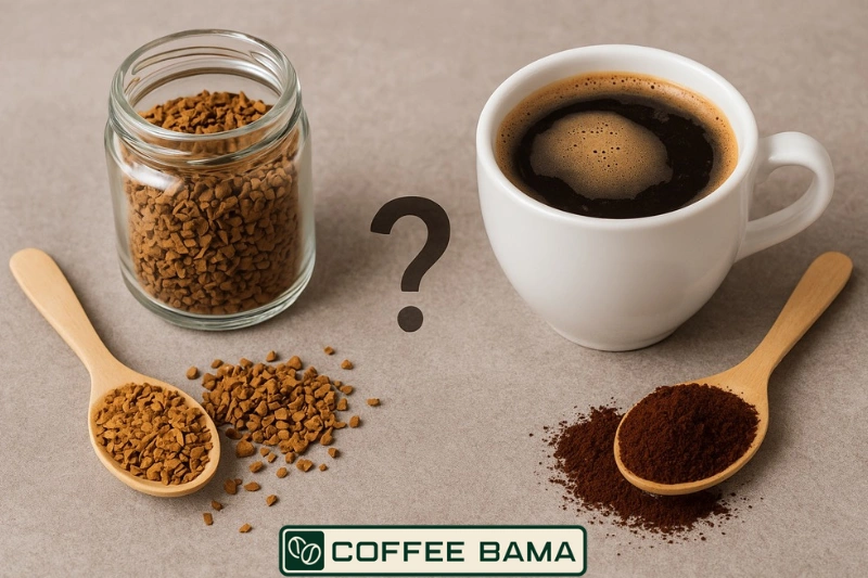 ۲. فرق قهوه فوری و قهوه آسیاب‌شده