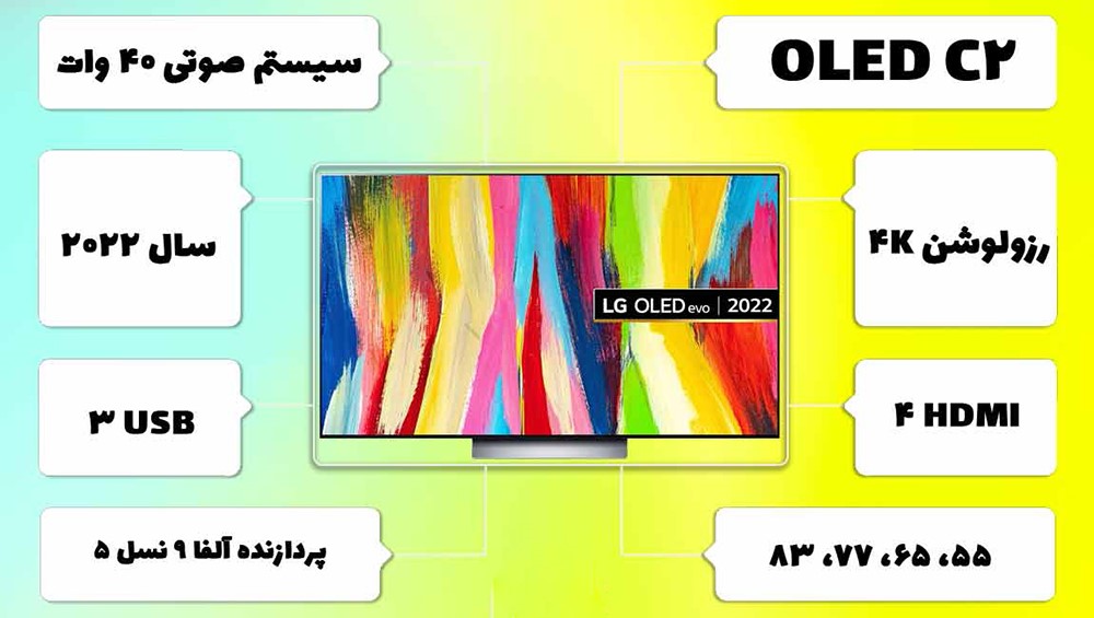 تلویزیون OLED ال جی 2022 مدل C2