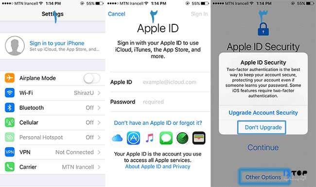 نحوه وارد کردن اپل آیدی روی آیفون