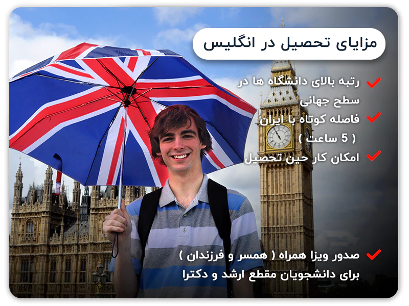 مزایای تحصیل در انگلیس برای ایرانیان