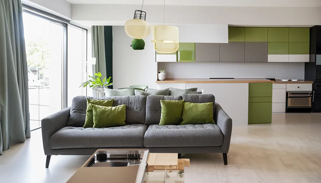 رنگ مناسب کوسن برای مبل فیلی رنگ 3 رنگ سبز زیتونی (Olive Green) برای مبل راحتی فیلی رنگ