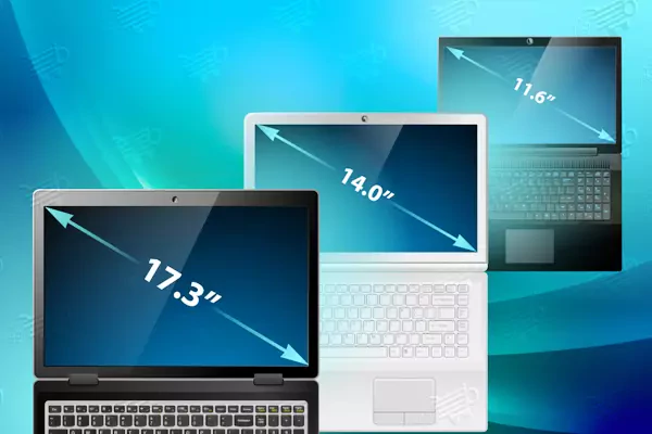 اندازه نمایشگر لپ تاپ