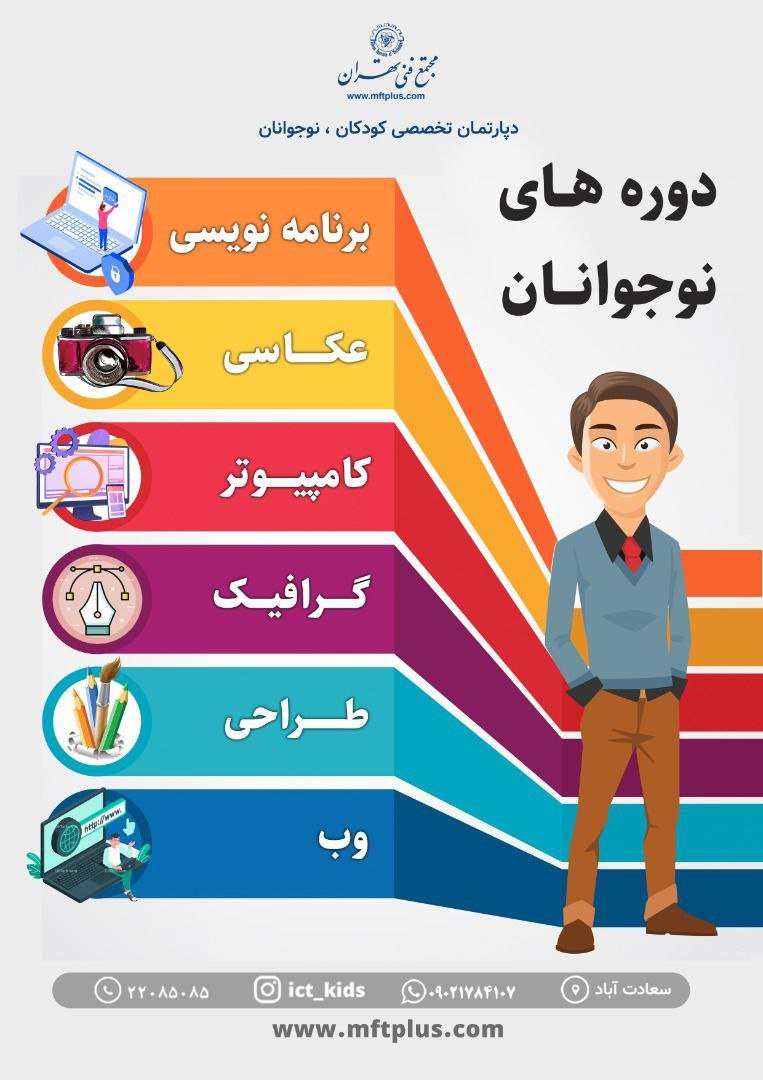 تخفیف دوره های دپارتمان کودک و نوجوان مجتمع فنی تهران به مناسبت روز دانش آموز