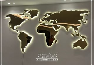 تابلو استیل نقشه جهان