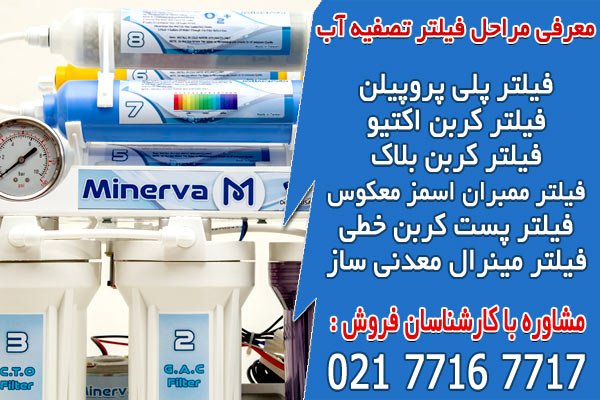 معرفی انواع فیلترهای دستگاه تصفیه آب خانگی