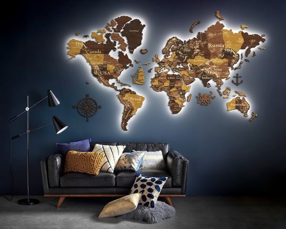 رازها و داستان‌های پشت تابلوهای نقشه جهان