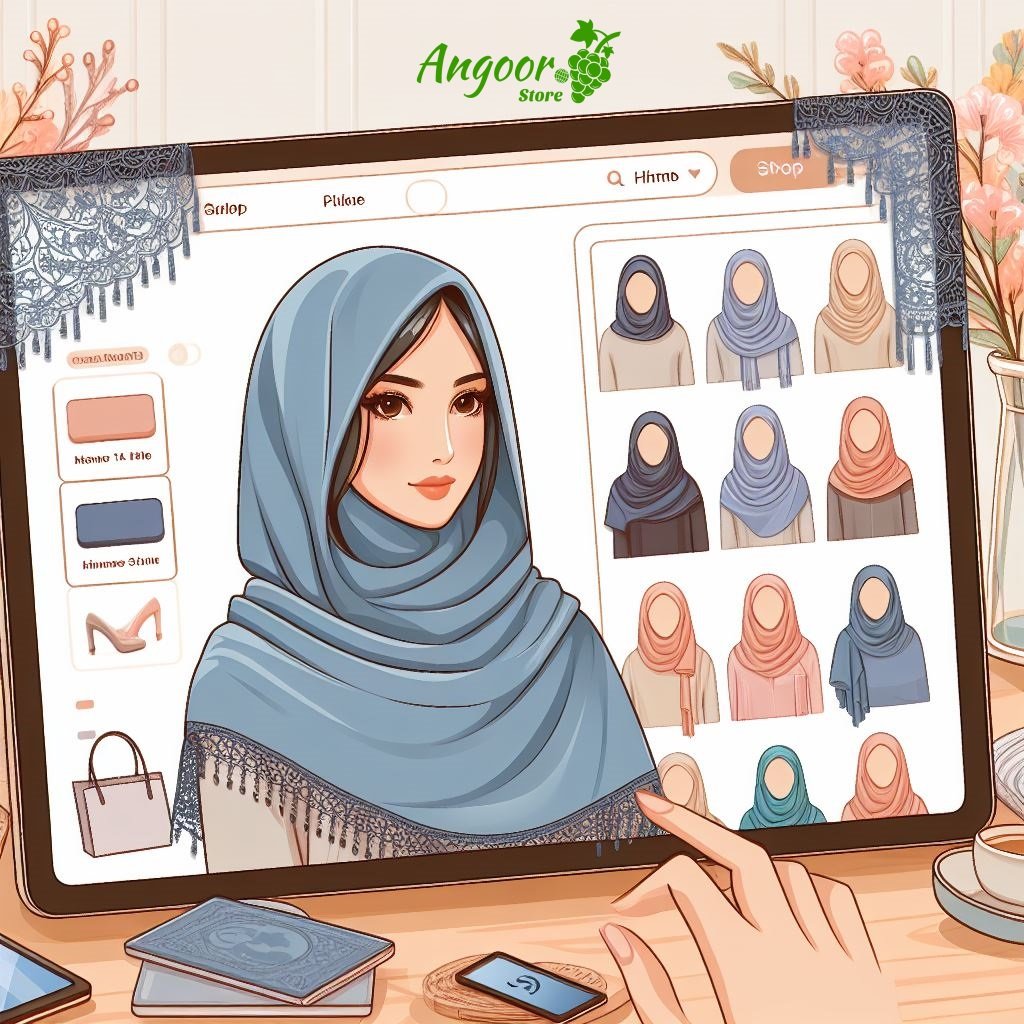 مشتری فروشگاه آنلاین روسری