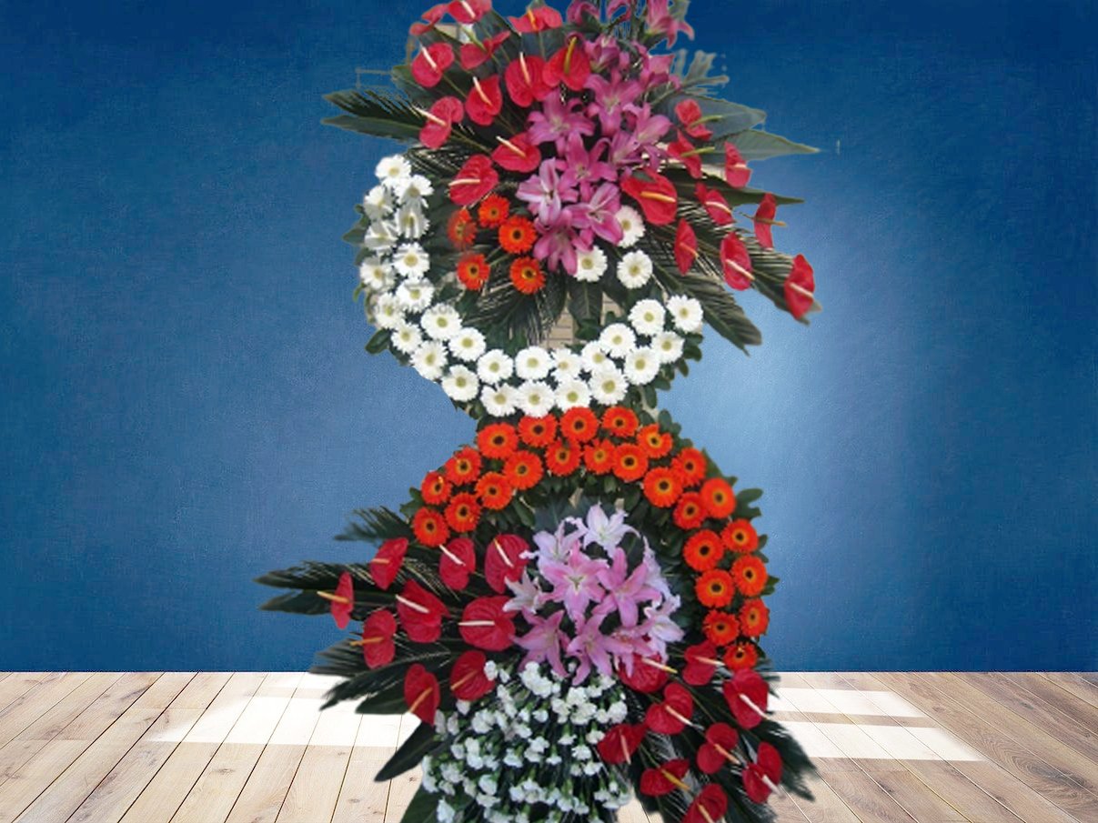 نمونه استفاده از یک تاج گل عروسی