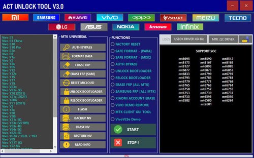 اکانت برنامه Unlock Tool