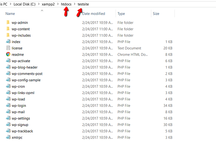xampp-htdocs-testsite