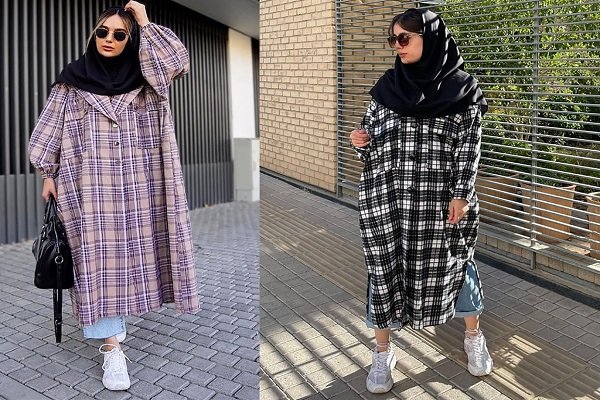 8 ایده جذاب برای تیپ دانشجویی دخترانه شیک استایل دانشجویی دخترانه با مانتوی چهارخانه