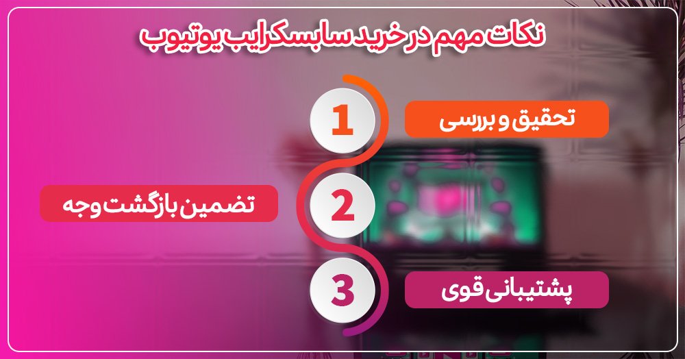 نکات مهم در خرید سابسکرایب یوتیوب