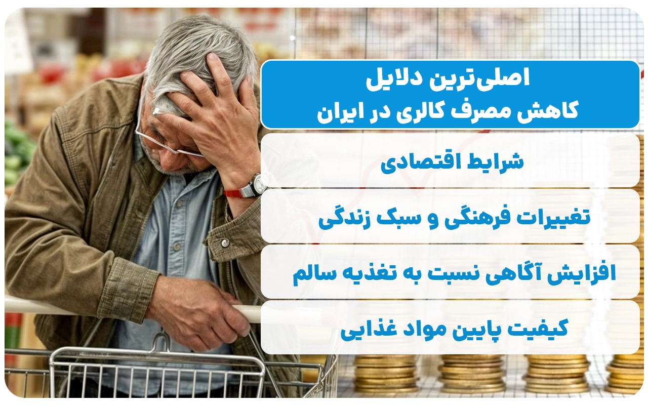 مهمترین و اصلی‌ترین دلایل کاهش مصرف کالری در ایران