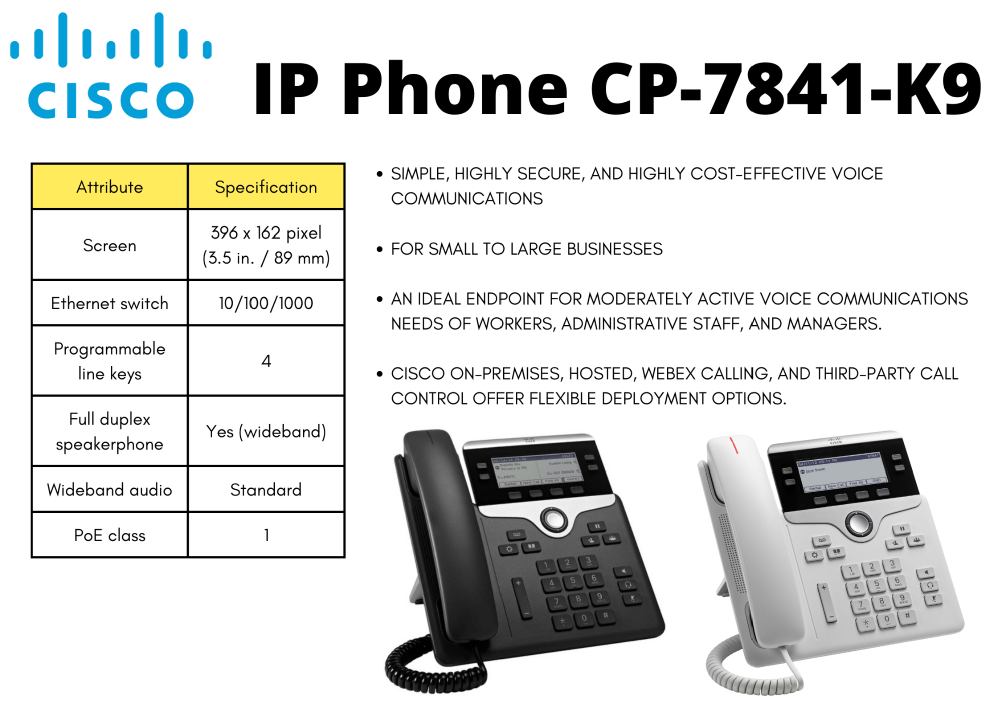 تلفن ویپ Cisco 7841